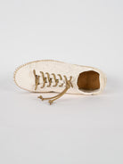 Espadrillas stringata LYON CUT BIANCO pelle lavata LYON CUT BIANCO LAGOA 