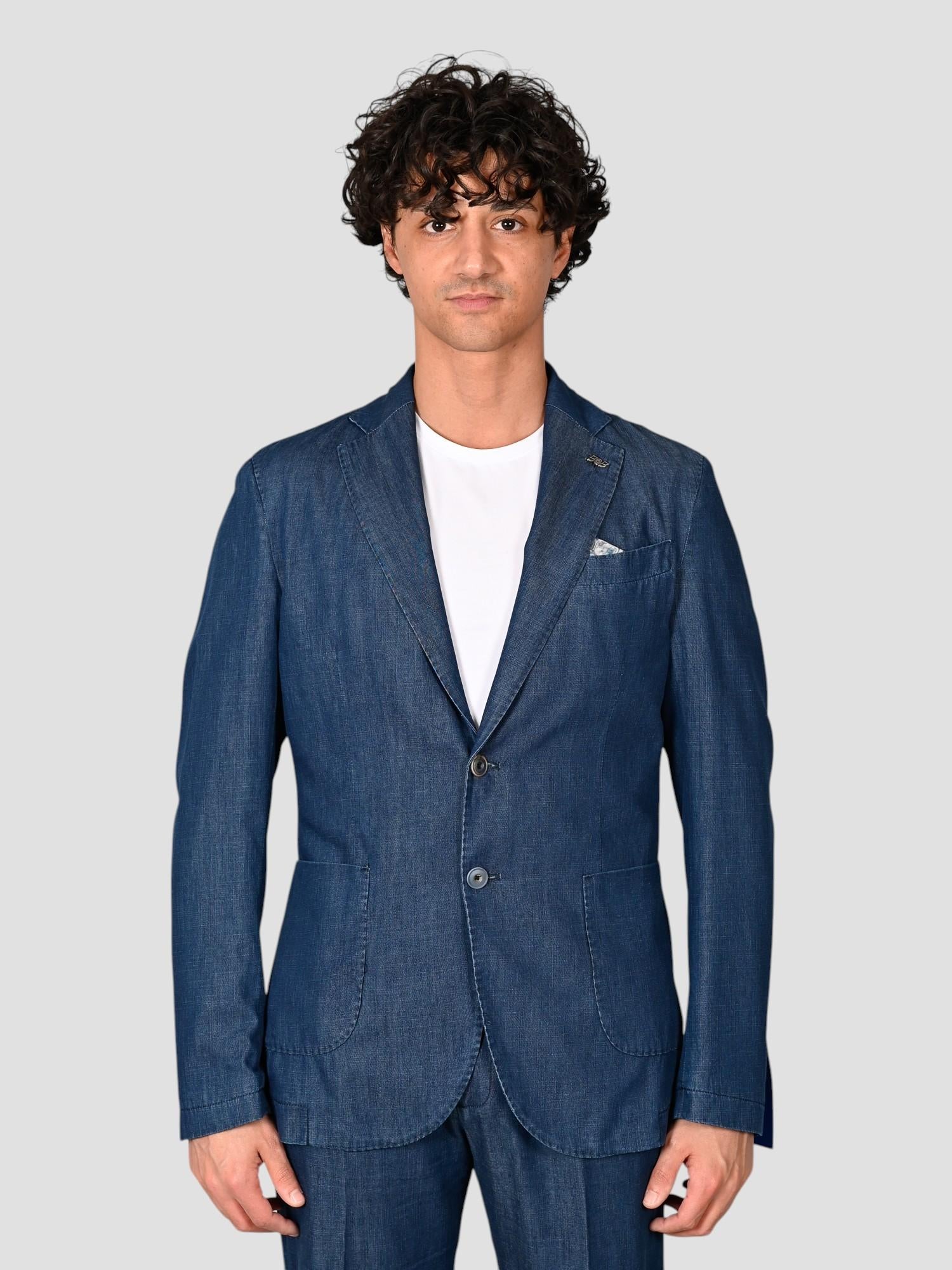 Abito denim SUIT 539 lino cotone SUIT539 DENIM BOB 