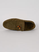 Mocassino frangia LOAFER TREBOL verde bosco suede LOAFER FRANGIA TREBOL LAGOA 