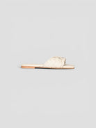 Mule pelle 8557 BONE intrecciato 8557 BONE CORRIDONI MILANO 