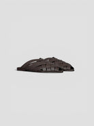 Mule pelle 8565 CHOCOLATE intrecciata fascia larga 8565 CHOCOLATE CORRIDONI MILANO 