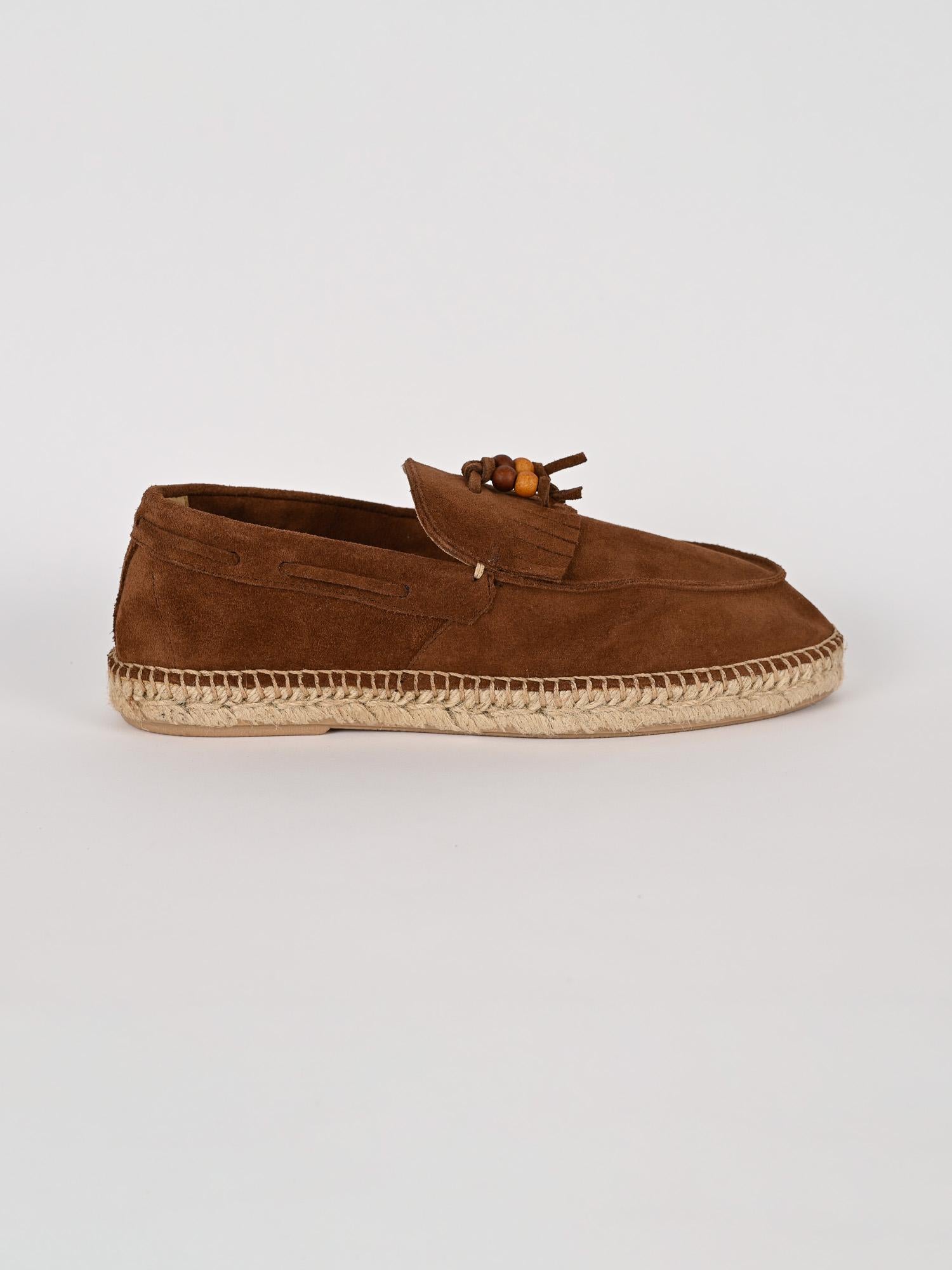 Mocassino frangia LOAFER TREBOL castagna suede LOAFER FRANGIA CASTAGNA LAGOA 