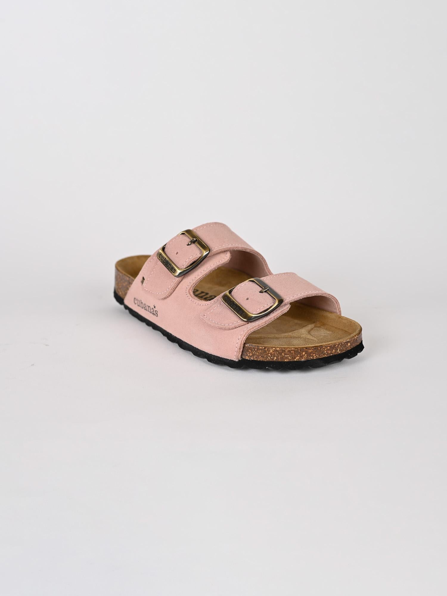 Sandalo donna AMALIA pink in suede AMALIA102 PINK CUBANAS 