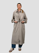 Spolverino lungo J031 T002 dettagli arricciati J031-T002 GRIGIO ISABELLE BLANCHE PARIS 