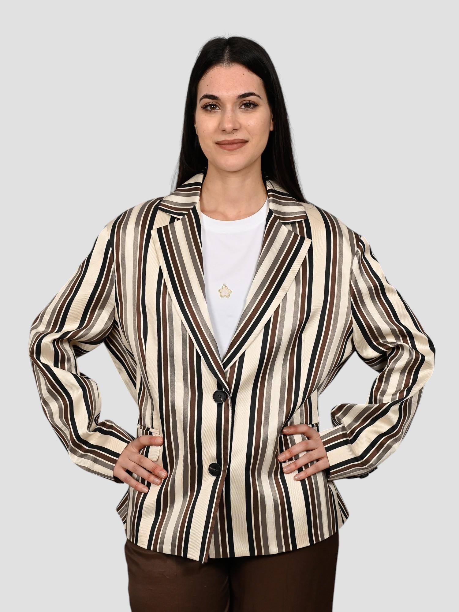 Giacca over 25B7387 rigata 25B7387 UNICA TENSIONE IN 