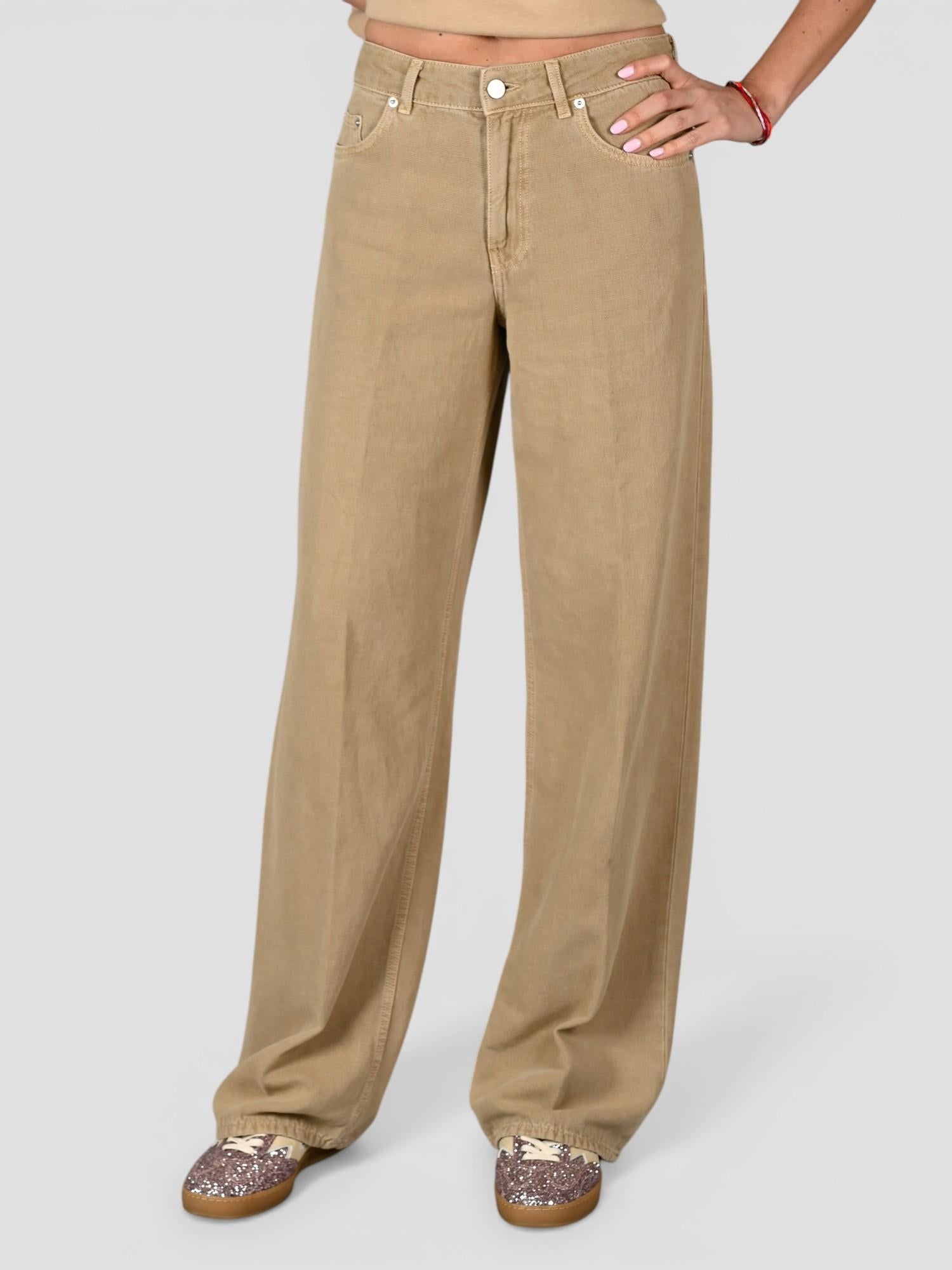 Pantalone sabbia ANNA 2410 wide leg ANNA 2410C0184 T0003 SIVIGLIA 