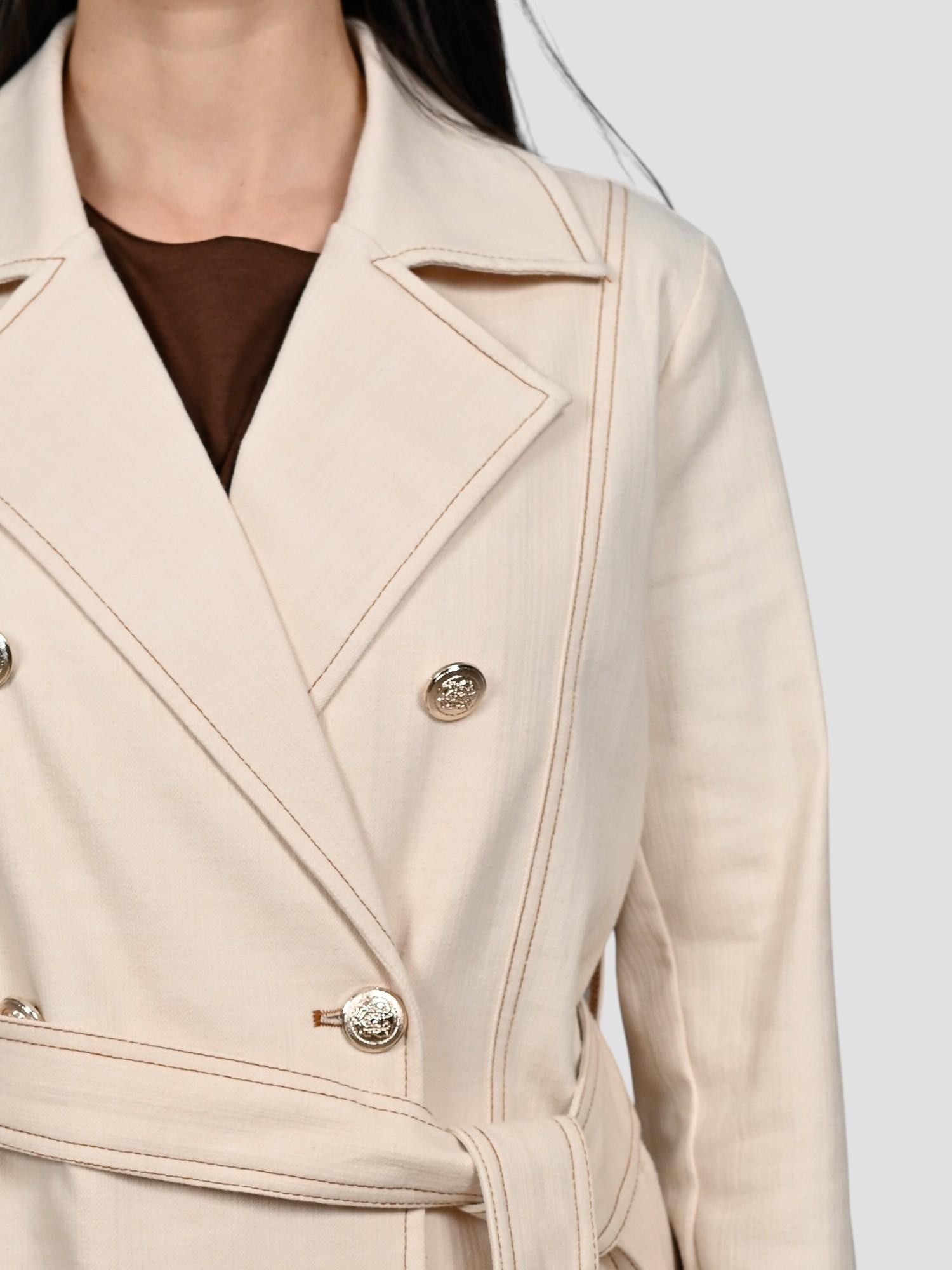 Trench panna WW31604 effetto denim WW31604 PANNA WHITE WISE 