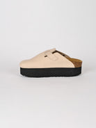 Sabot donna MARIA beige in pelle MARIA580 WHITE CUBANAS 