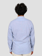 Camicia coreana ZF24 8163 seersucker celeste ZF248163 001 MARCUS 