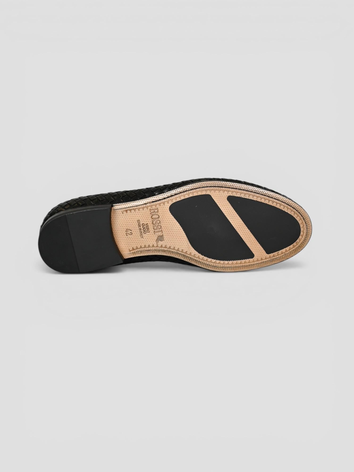 Mocassino pelle 268 INTRECCIATA nero 268 NERO ROSSI 