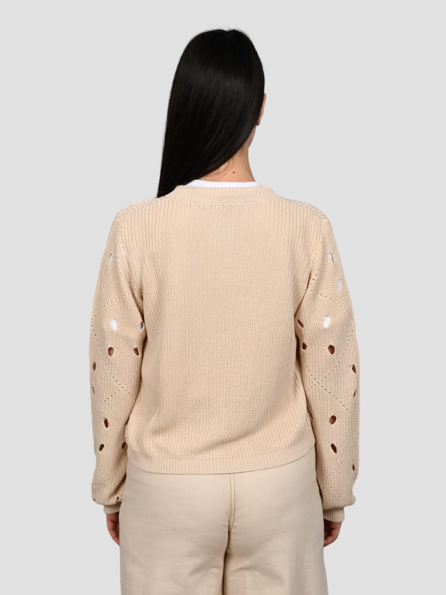 Cardigan giacca WW31065 sabbia traforato WW31065 SABBIA WHITE WISE 