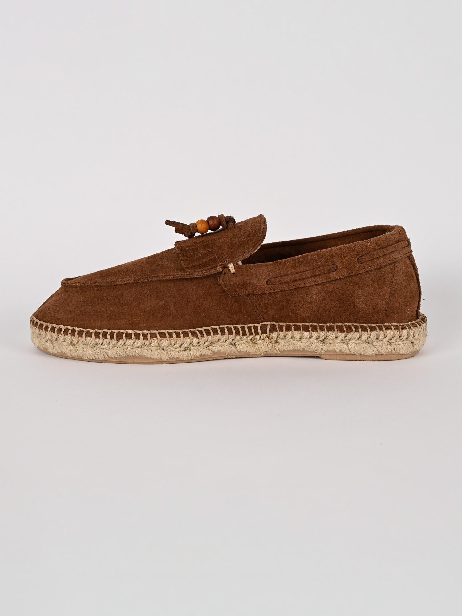 Mocassino frangia LOAFER TREBOL castagna suede LOAFER FRANGIA CASTAGNA LAGOA 