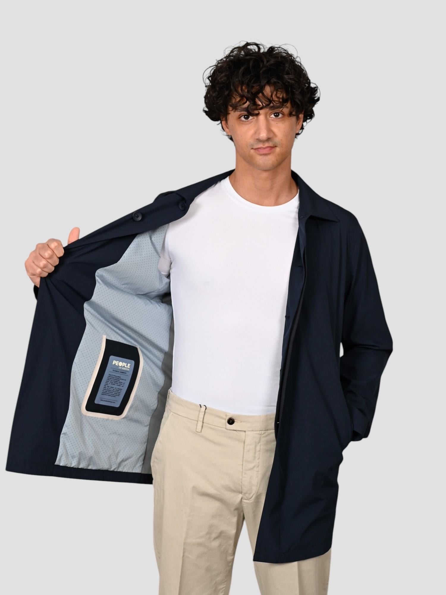 Impermeabile tecnico TOSHIRO PM658 blu TOSHIRO PM658 790 PEOPLE OF SHIBUYA 