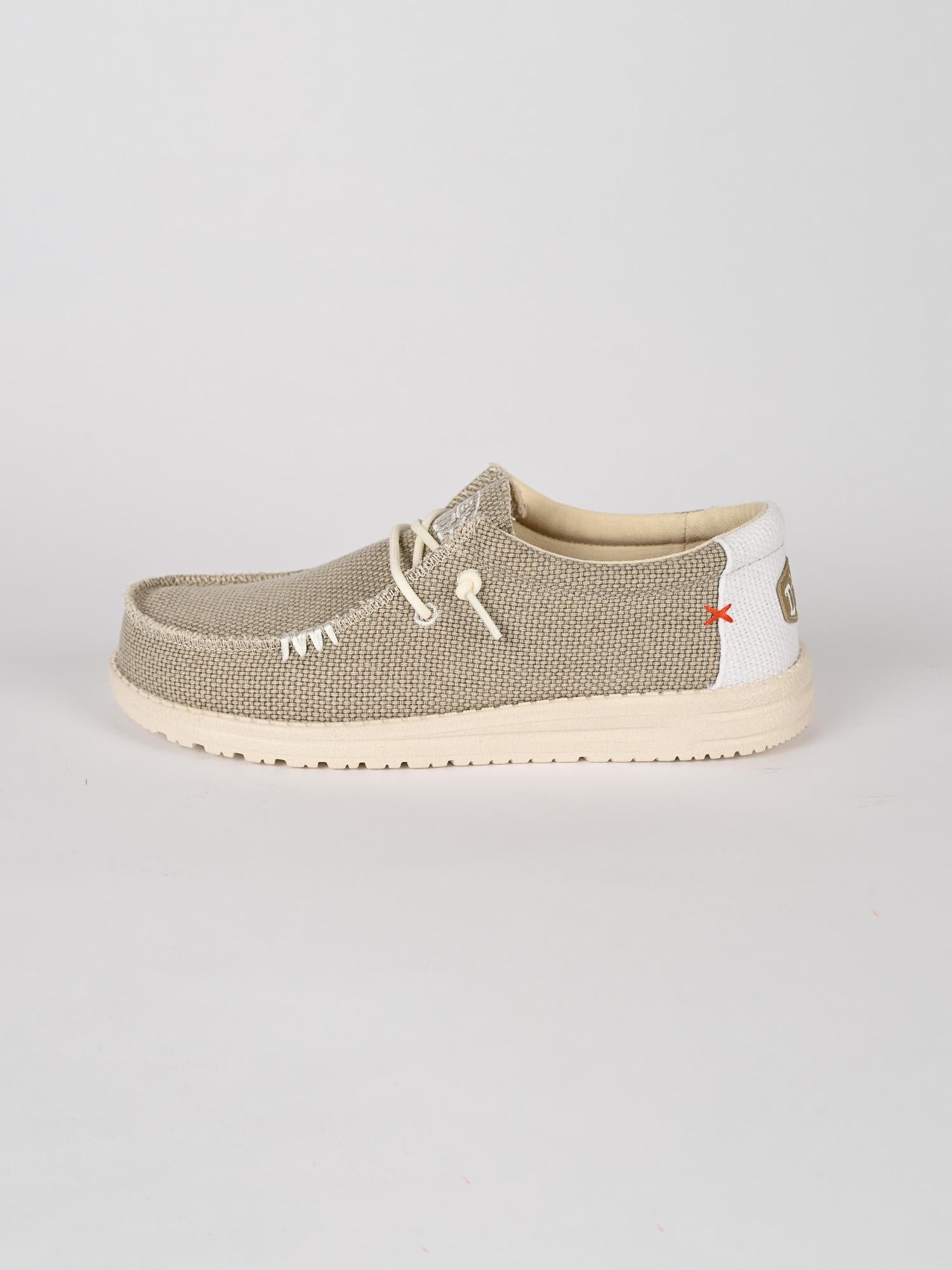 Scarpe leggere WALLY BRAIDED off white WALLY BRAIDED OFF WHITE HEY DUDE 