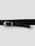 Cintura artigianale TRECCIA NERA pelle TRECCIA 025 NERO ALBERTO LUTI 