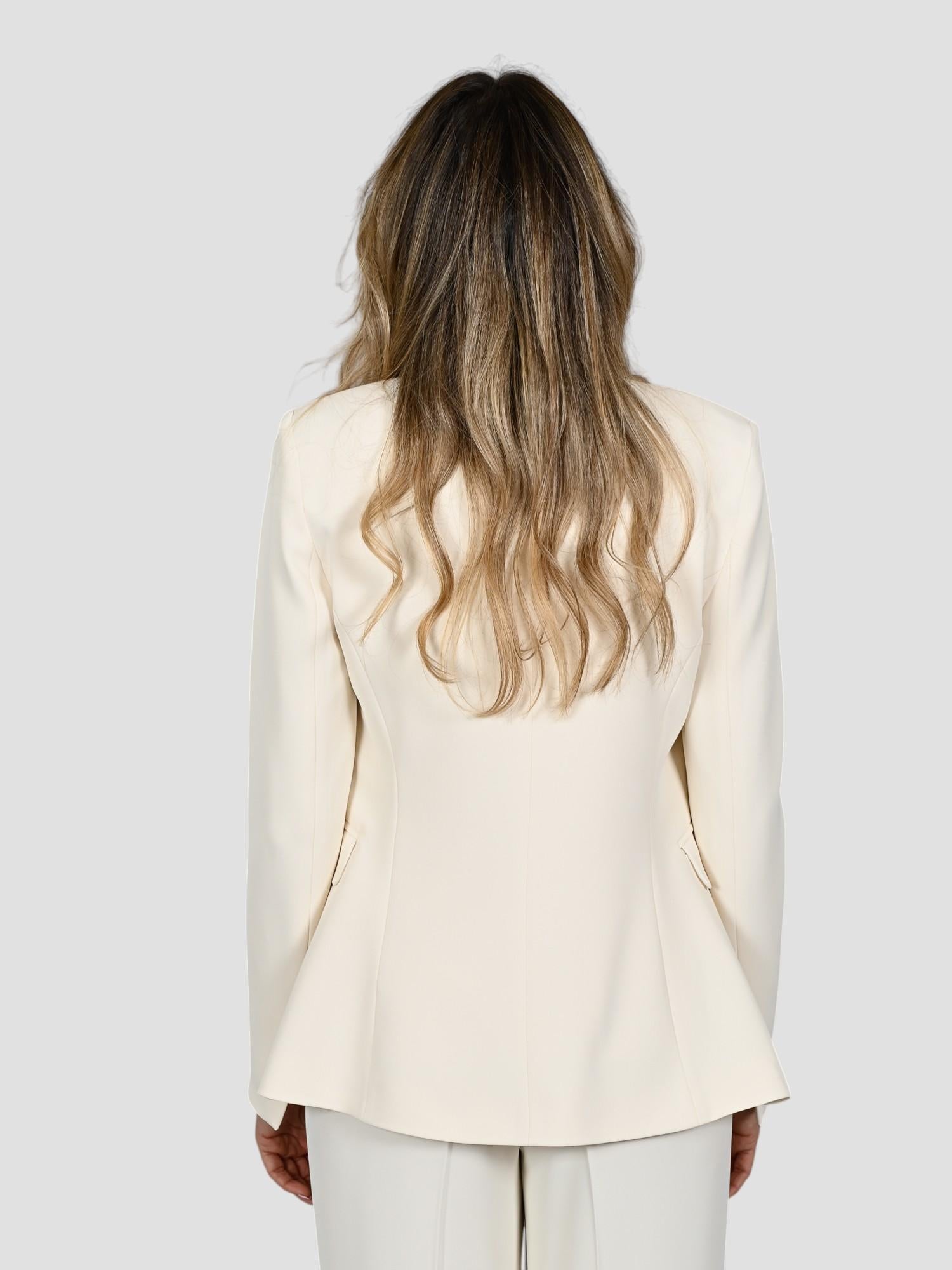 Blazer panna AN31132U collo georgette AN31132U308 PANNA ANITIE' 