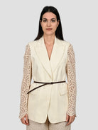 Giacca burro S25J869 maniche pizzo S25J869 PIZZO TENSIONE IN 