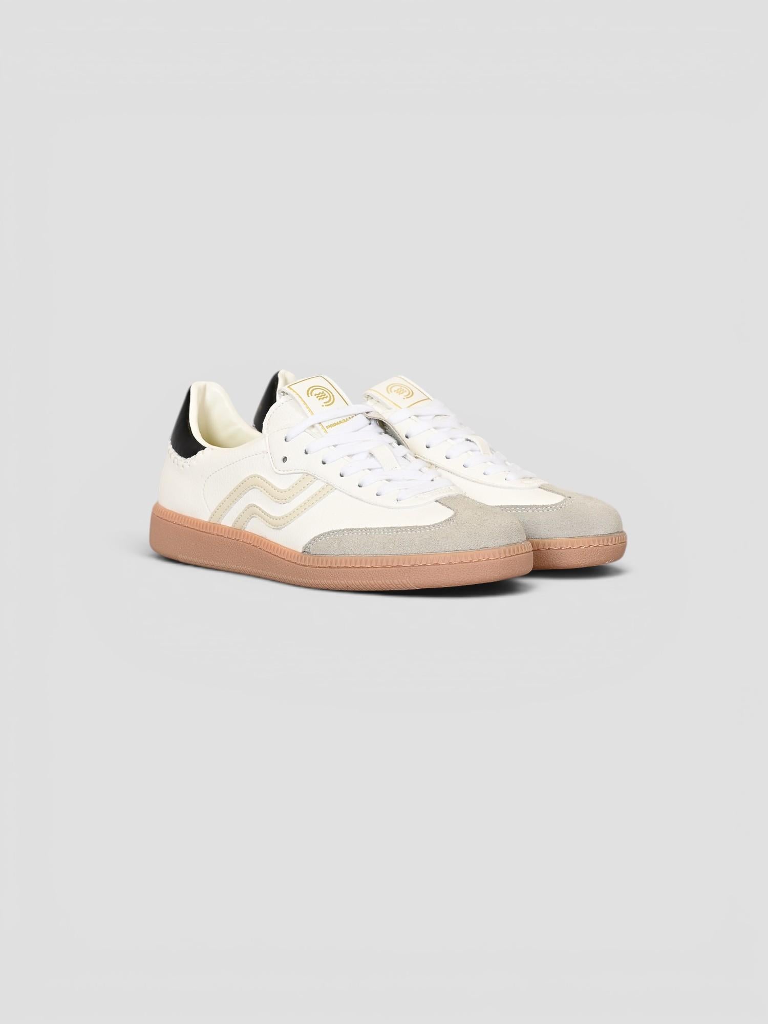 Sneakers pelle 50461 004 bianca nero 51461 004 PRIMABASE 