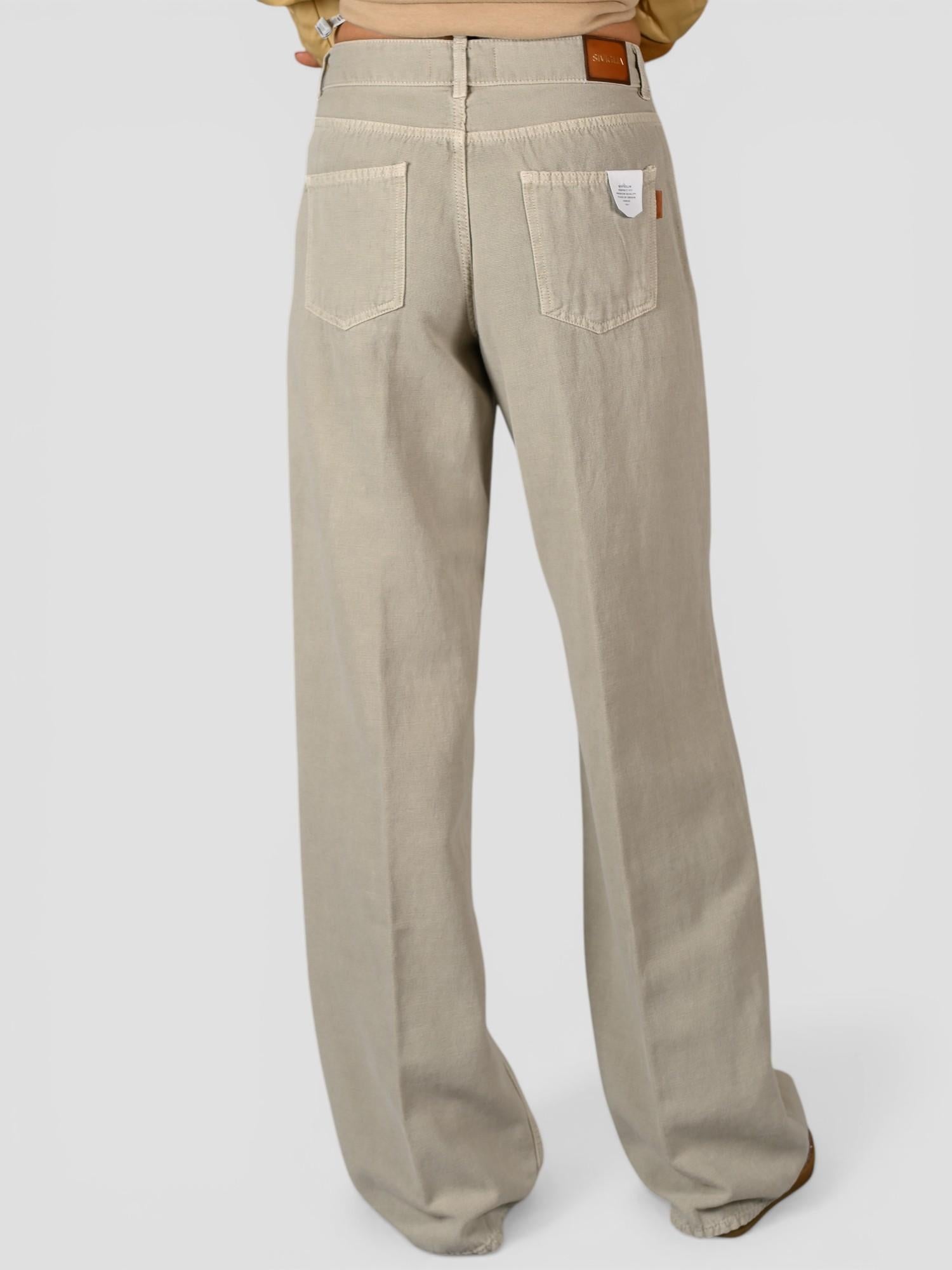 Pantalone taupe ANNA 2410 wide leg ANNA 2410C0184 T0247 SIVIGLIA 