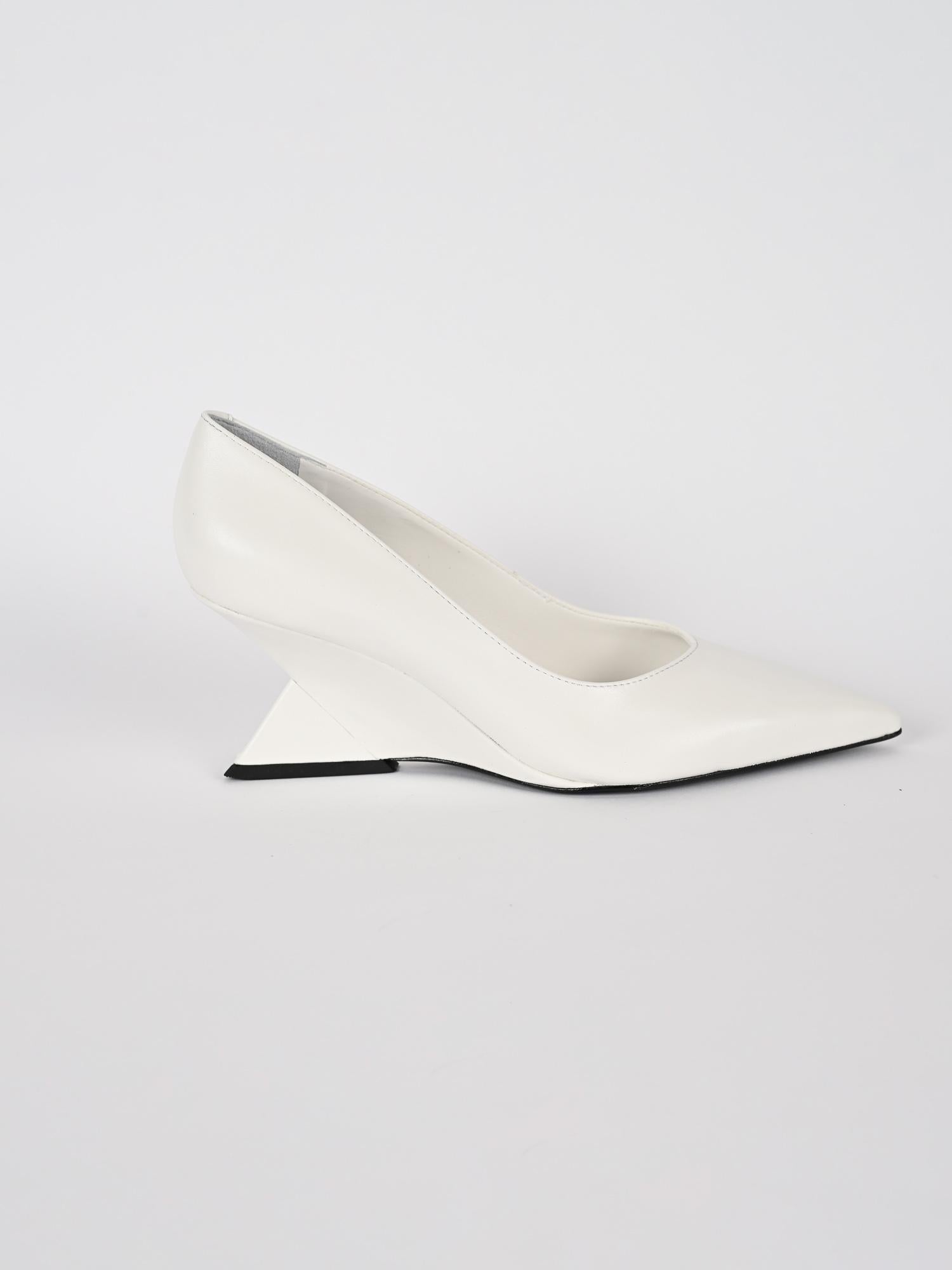 Décolleté donna bianco tacco sculpture S222010001 WHITE SCHUTZ 