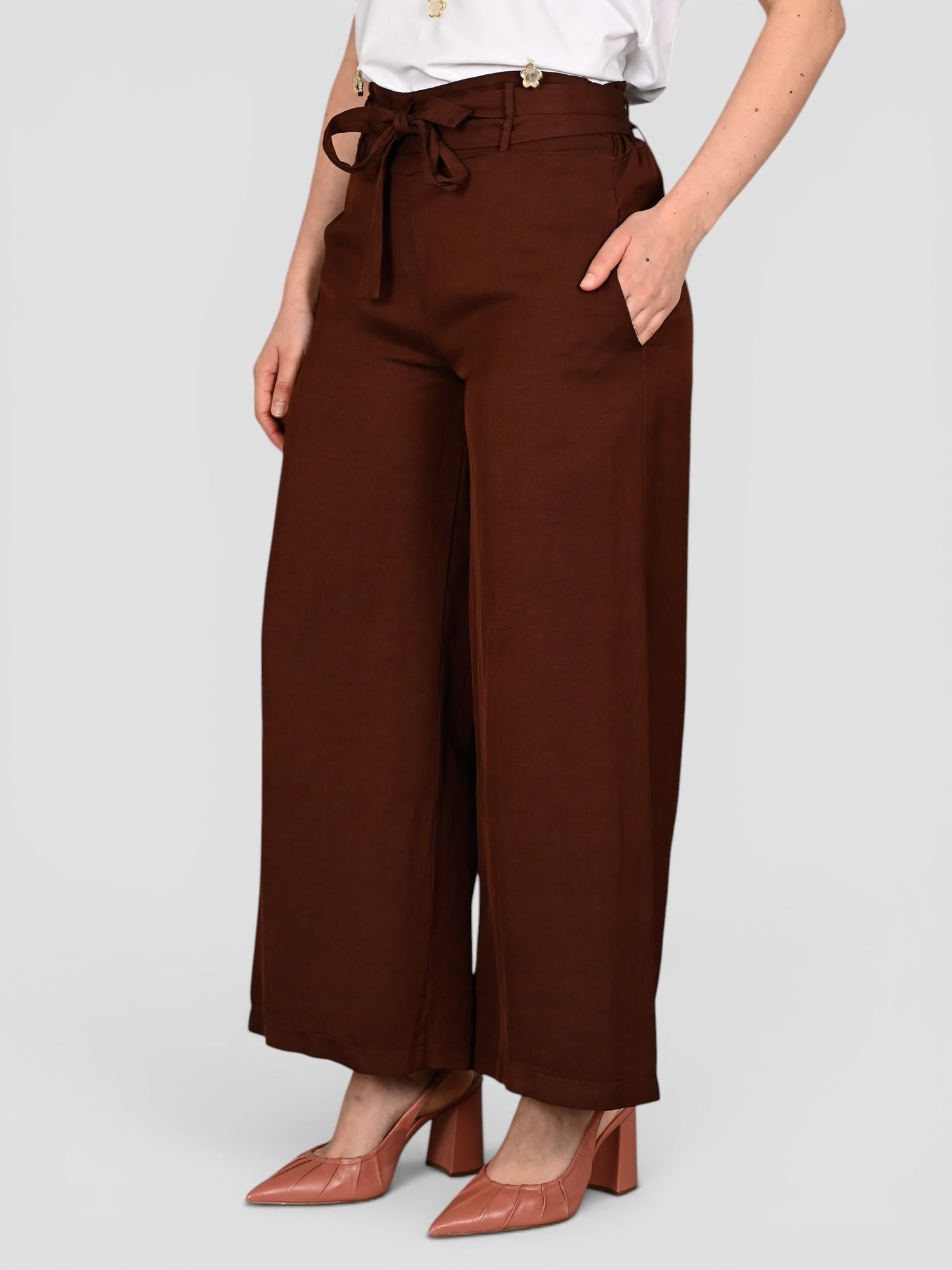Pantalone palazzo AN559 marrone bruciato AN559 BRUCIATO ANITIE' 