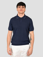 Polo basket blu WO 0861 WO 0861 0923 WOOL & CO. 