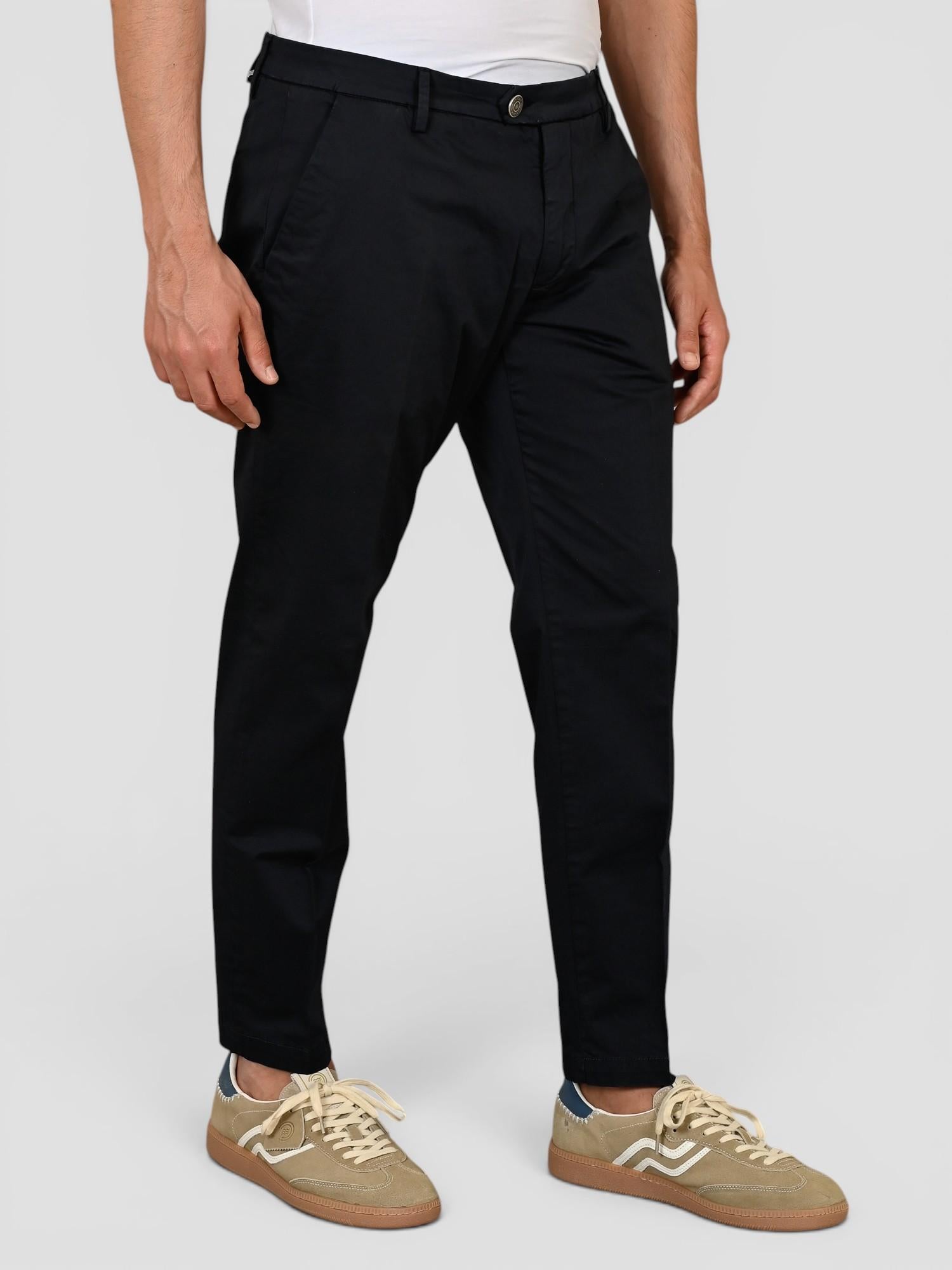 Chino blu STEFANO ventre piatto raso STEFANOT1 BLU VANDOM 
