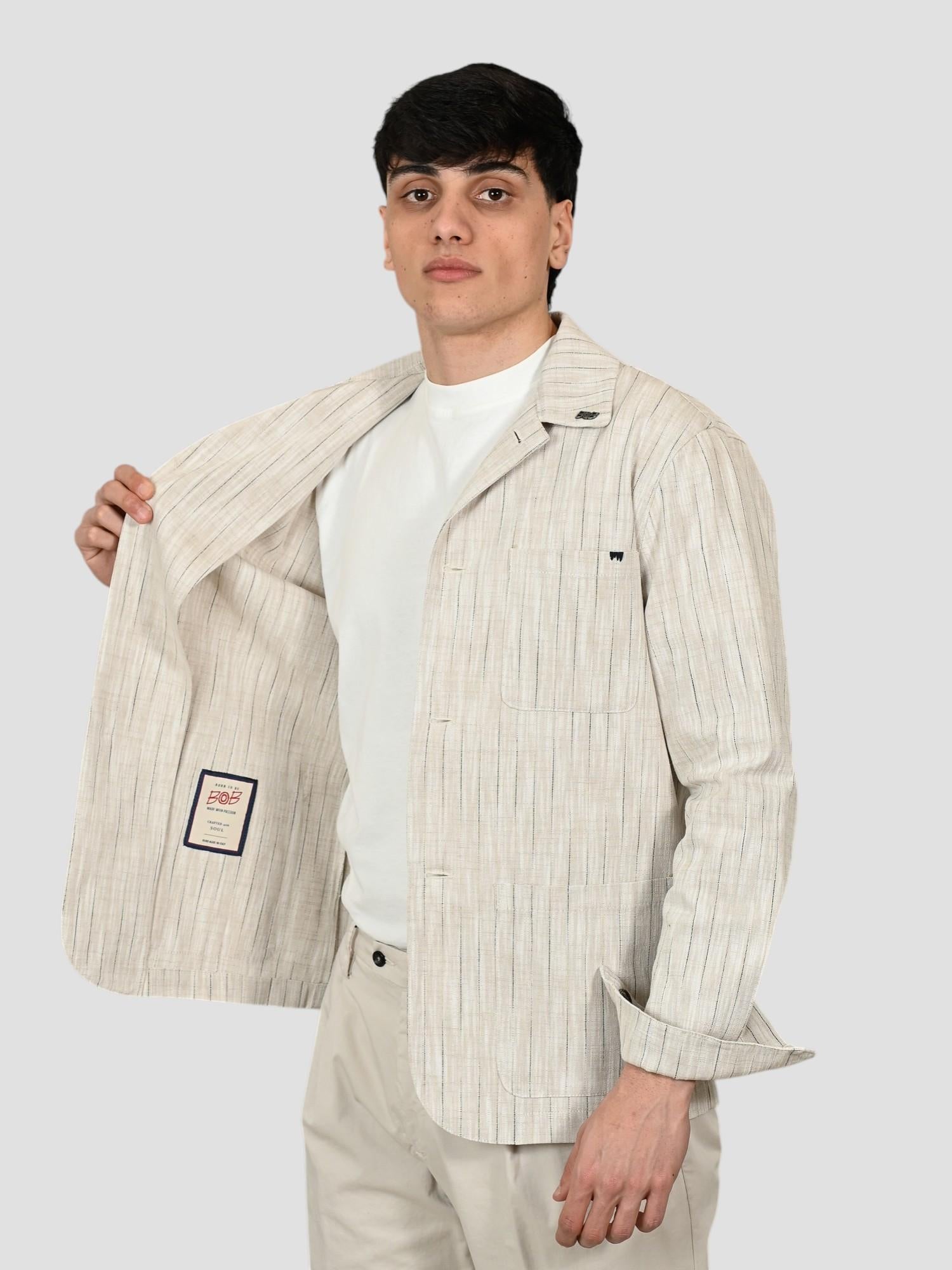 Giacca sabbia JONES 565 rigata JONES565 SABBIA BOB 