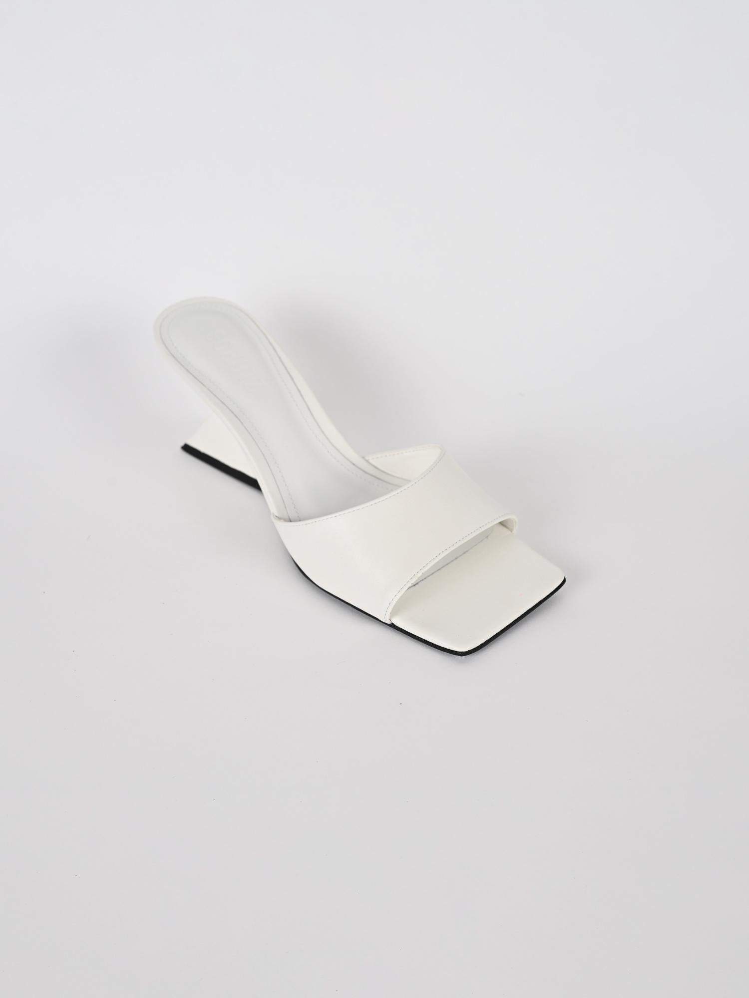 Mules donna bianca tacco sculpture S220010002 WHITE SCHUTZ 