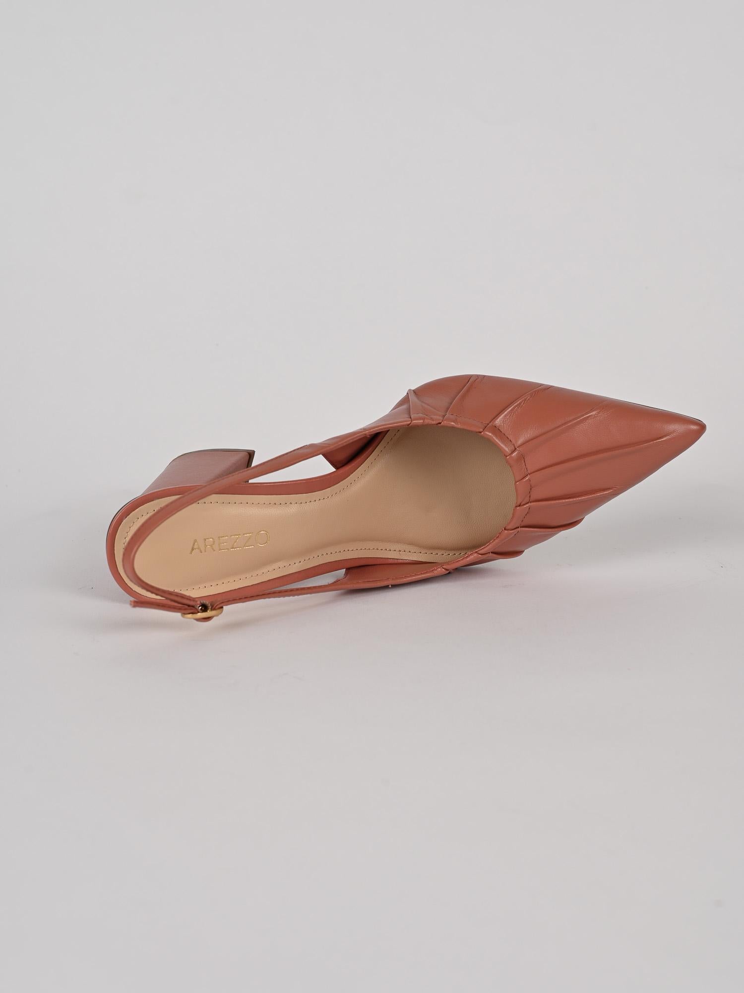 Slingback donna cipria block heel A1129000 30003 AREZZO 