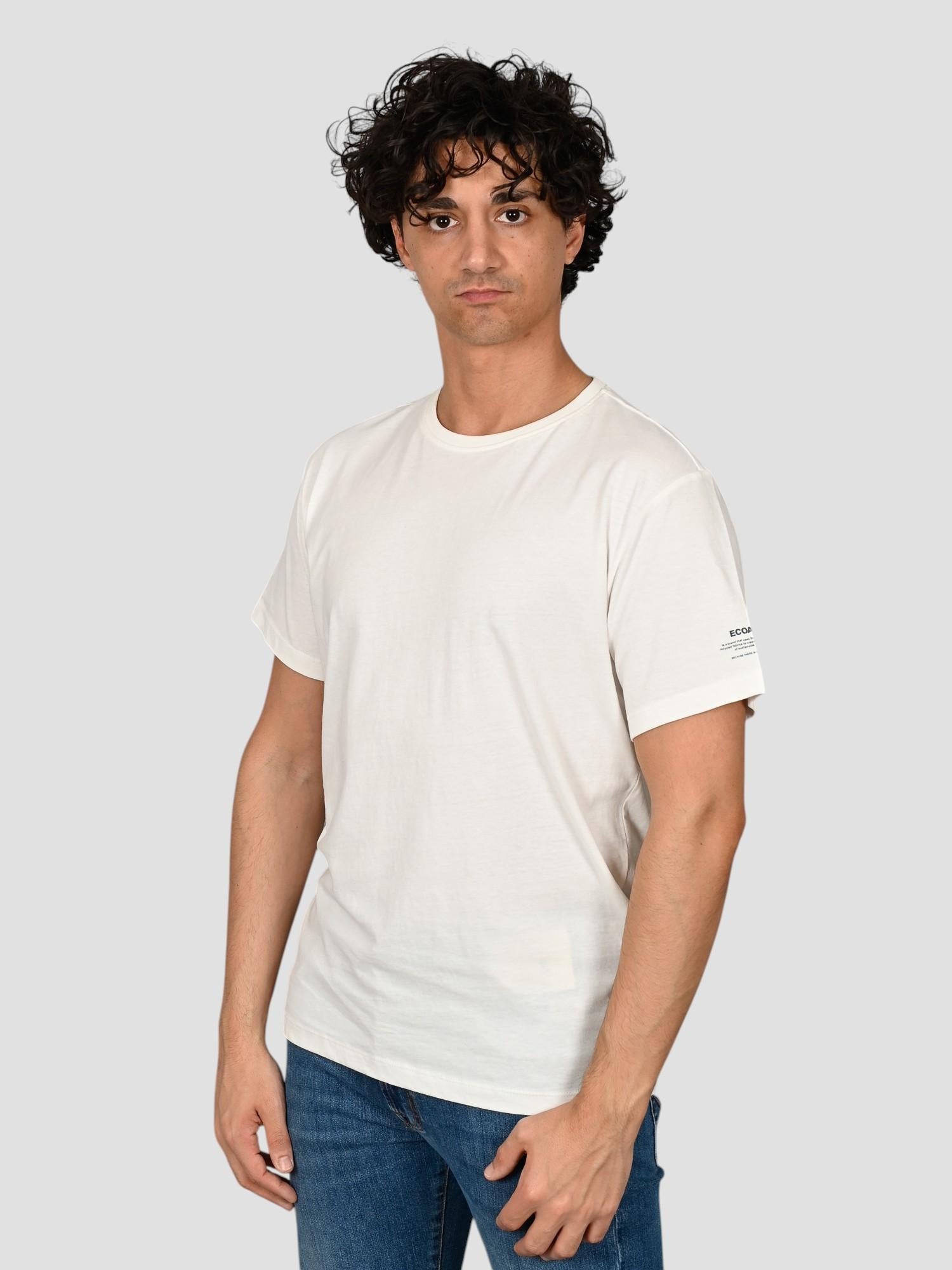 T-shirt sabbia PRAIAALF WHITE print TS PRAIAALF ECOALF 
