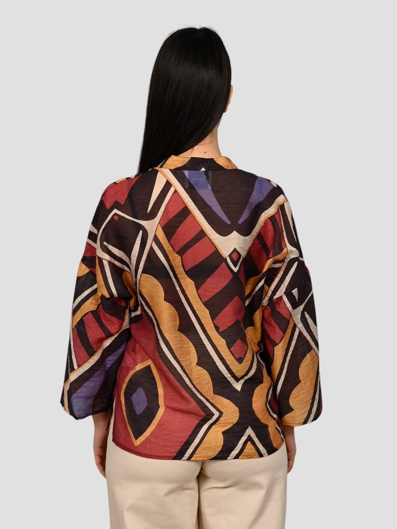 Camicia fantasia AN45103 misto lino AN45103 FANTASIA ANITIE' 