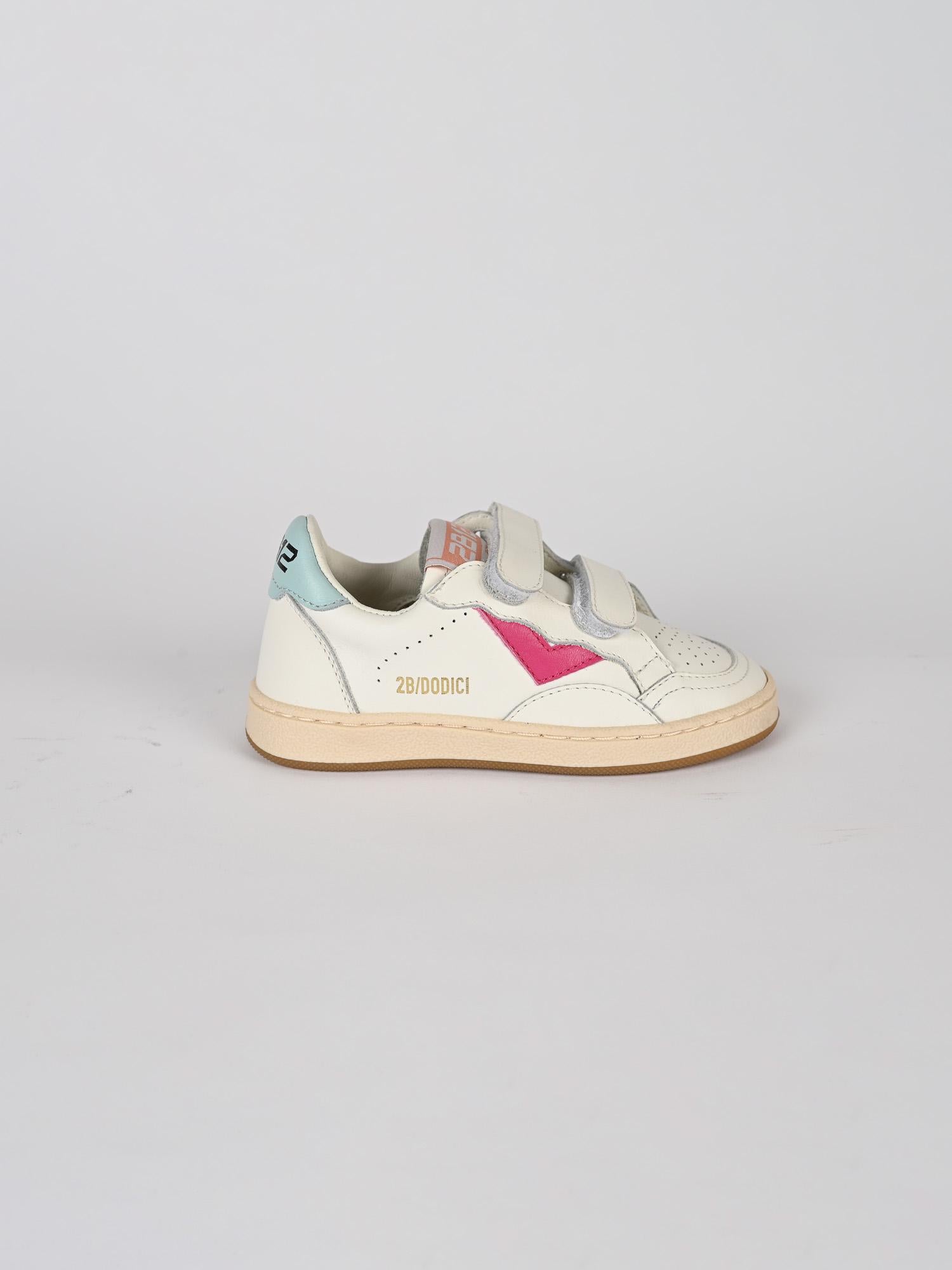 Sneakers bambina BABY PLAY bianca BABYPLAY 127 FUXIA 2B12 
