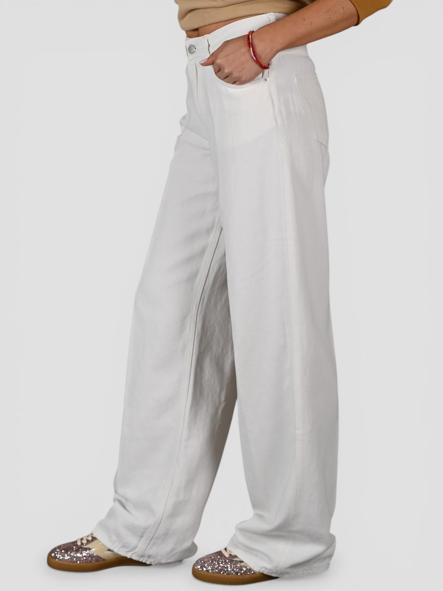 Pantalone burro ANNA 2410 wide leg ANNA 2410C0184 T0001 SIVIGLIA 