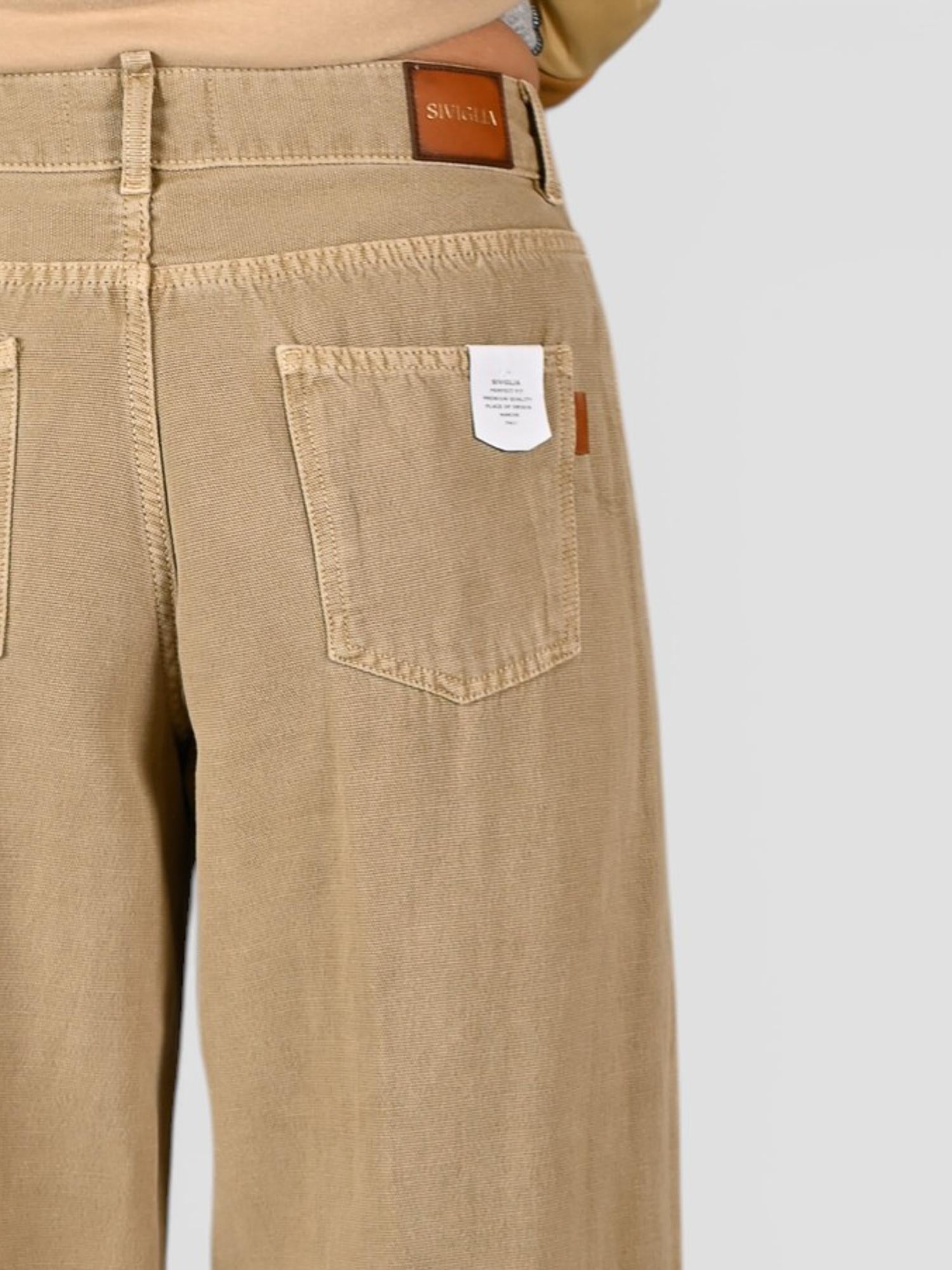 Pantalone sabbia ANNA 2410 wide leg ANNA 2410C0184 T0003 SIVIGLIA 