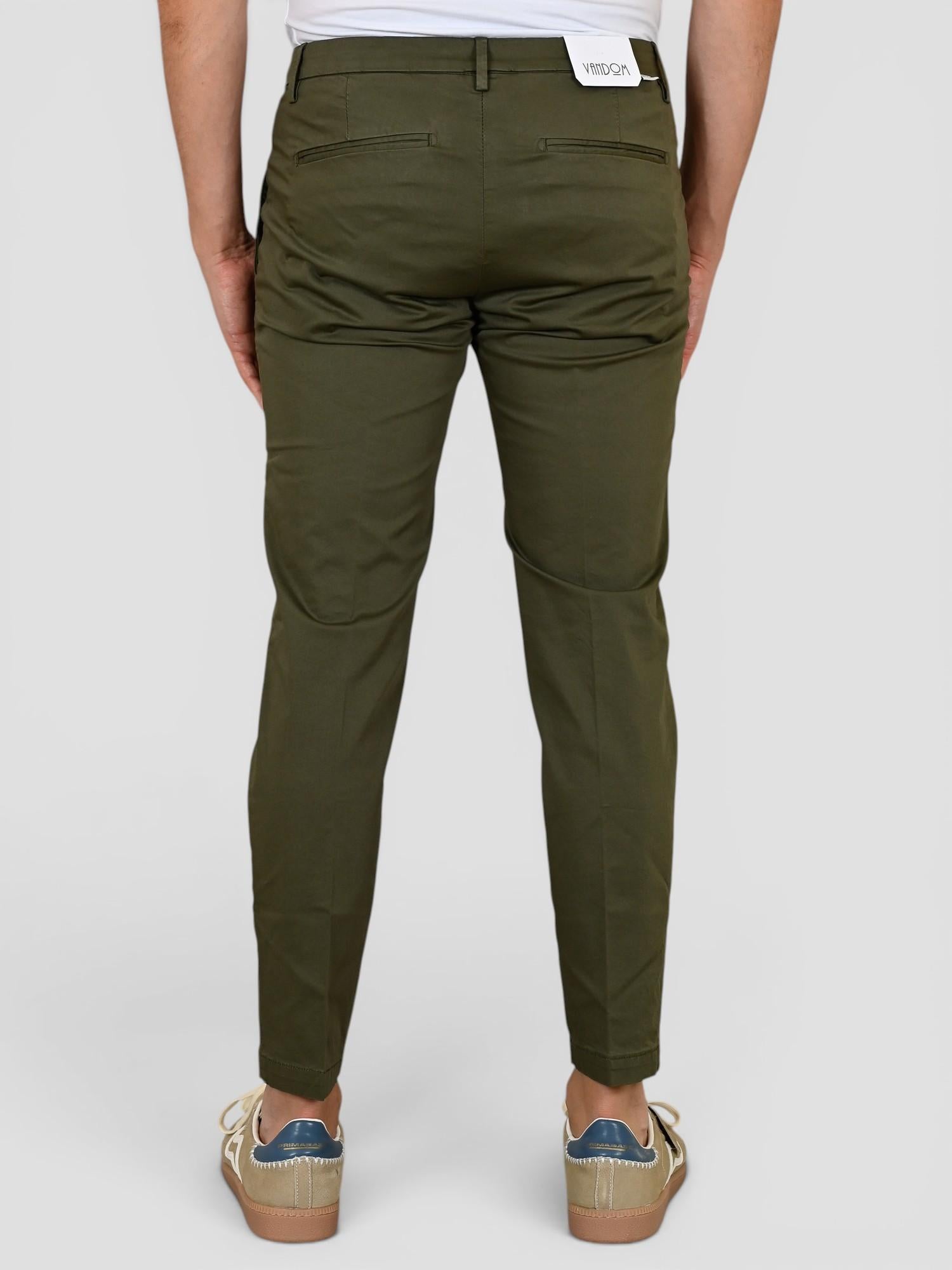 Chino verde STEFANO ventre piatto raso STEFANOT1 VERDE VANDOM 