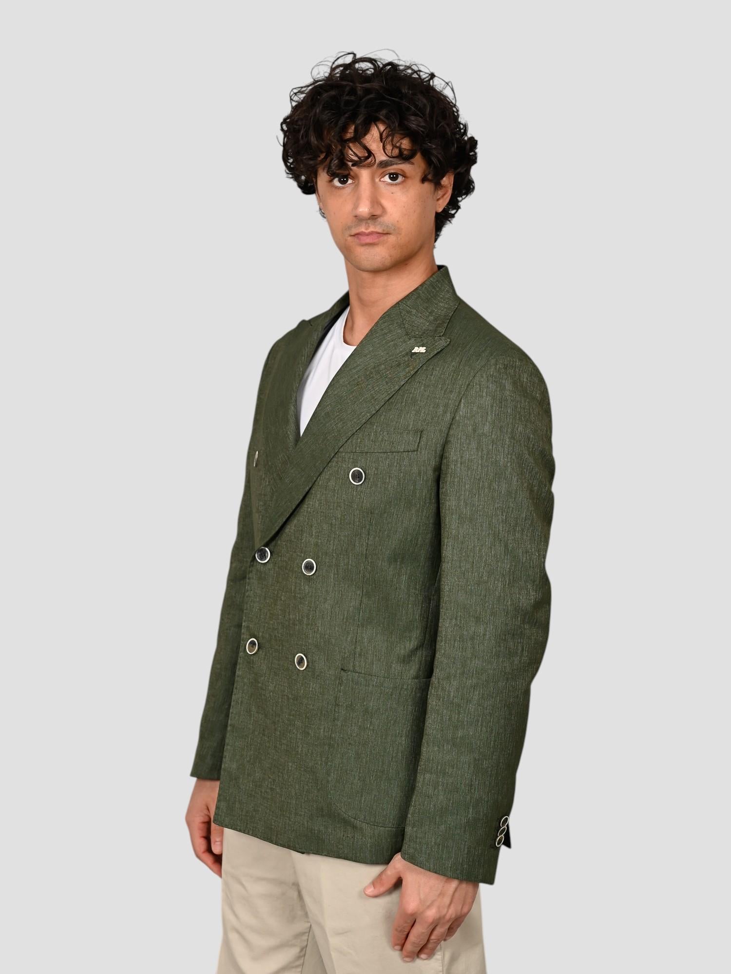 Blazer doppiopetto G22 BOA verde fiammato G22 BOA VERDE RPL 