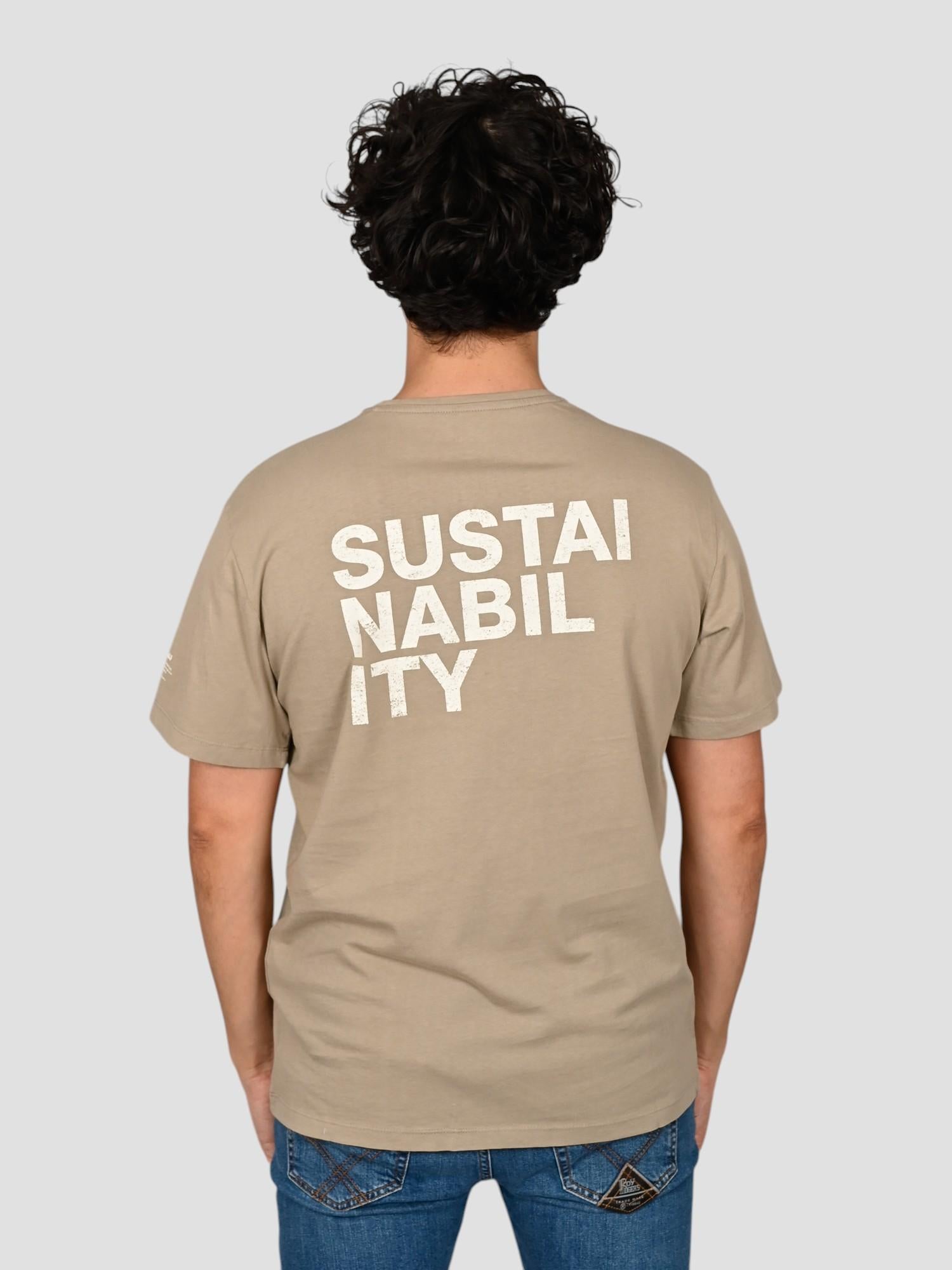 T-shirt sabbia SUSTANOALF SAND print TS SUSTANOALF S ECOALF 