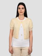 Cardigan corto WW31019 sabbia seta WW31019 SABBIA WHITE WISE 