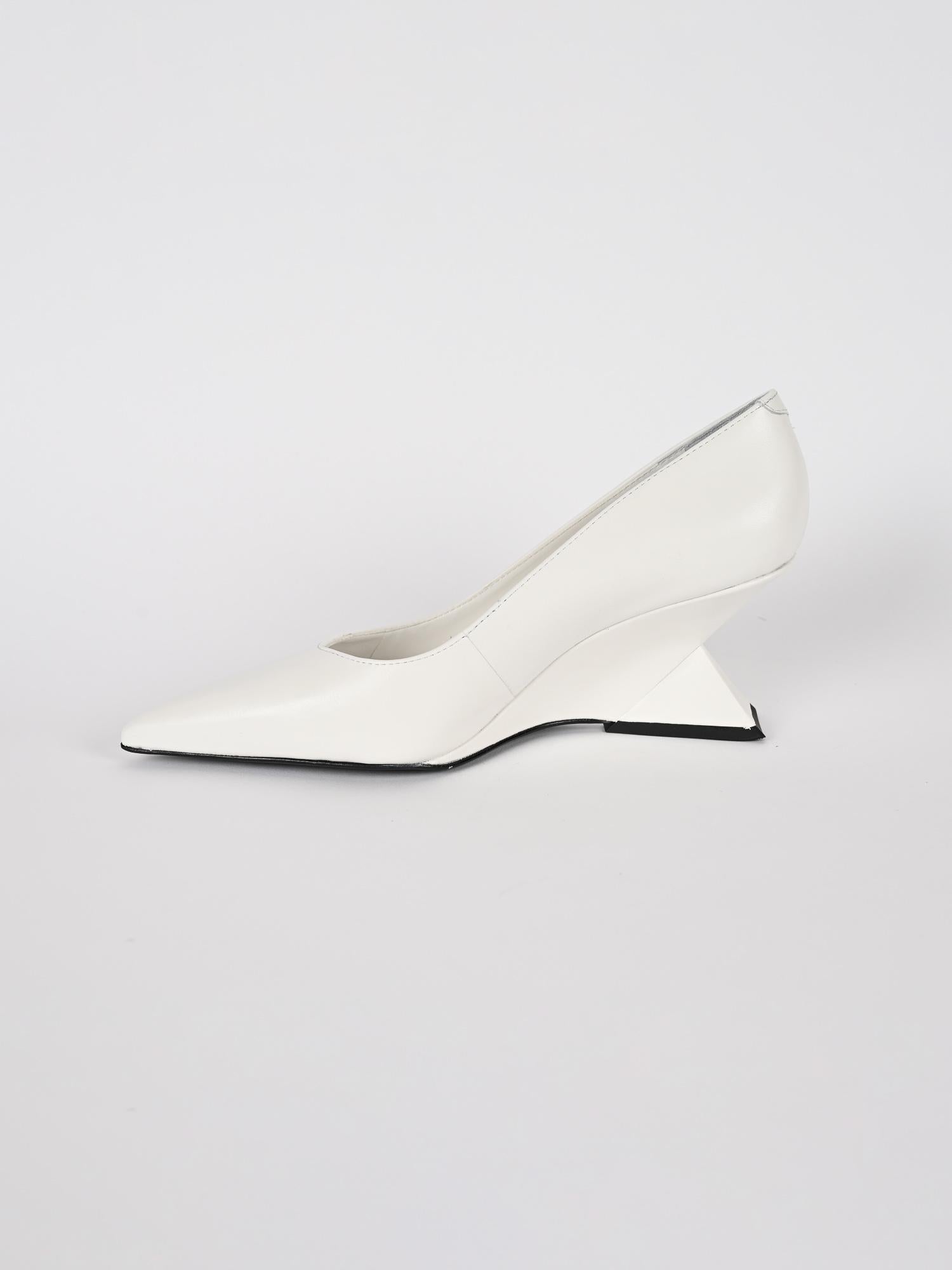 Décolleté donna bianco tacco sculpture S222010001 WHITE SCHUTZ 