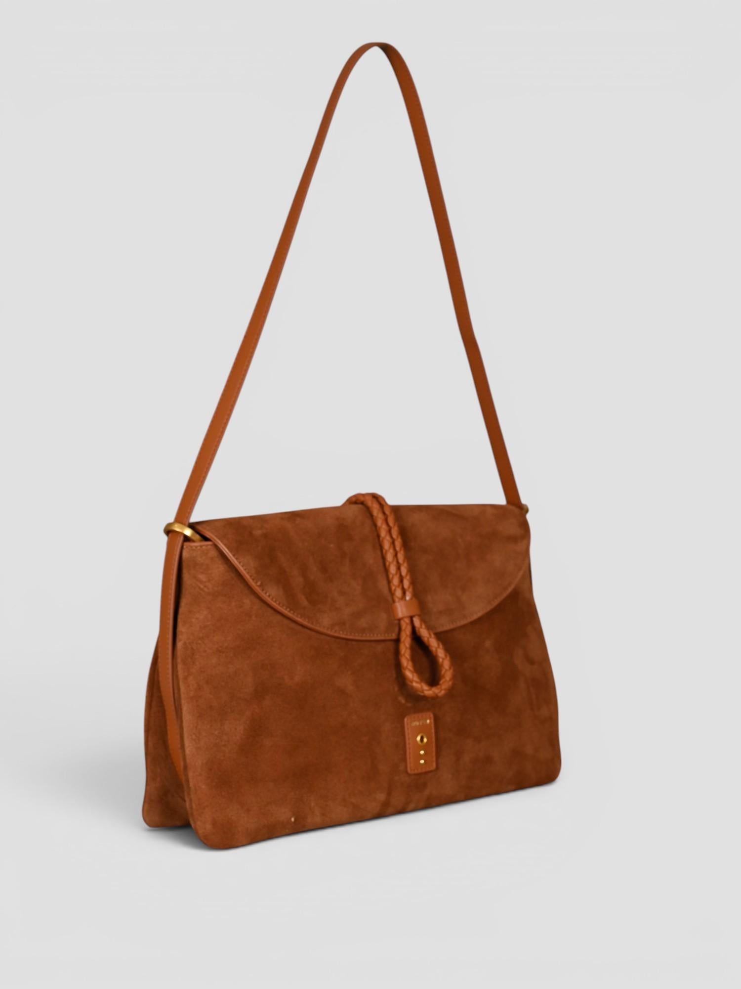 Big shoulder BAUDELAIRE SUEDE tobacco N61-BG-11 SUEDE TOBACCO NO:RAE 