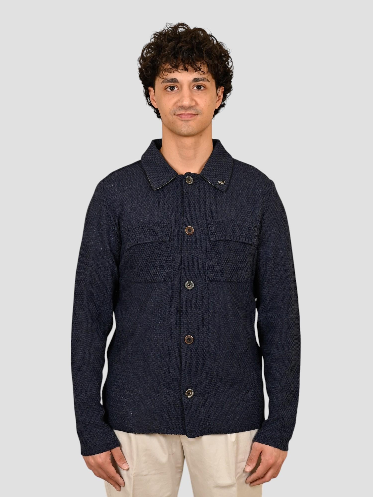 Giacca maglia JEAN JEANS overshirt blu JEAN JEANS BOB 