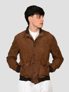 Giubbino suede RIVERSIDE SEAMLESS pecan RIVERSIDE SEAMLESS PECAN THE JACK LEATHERS 