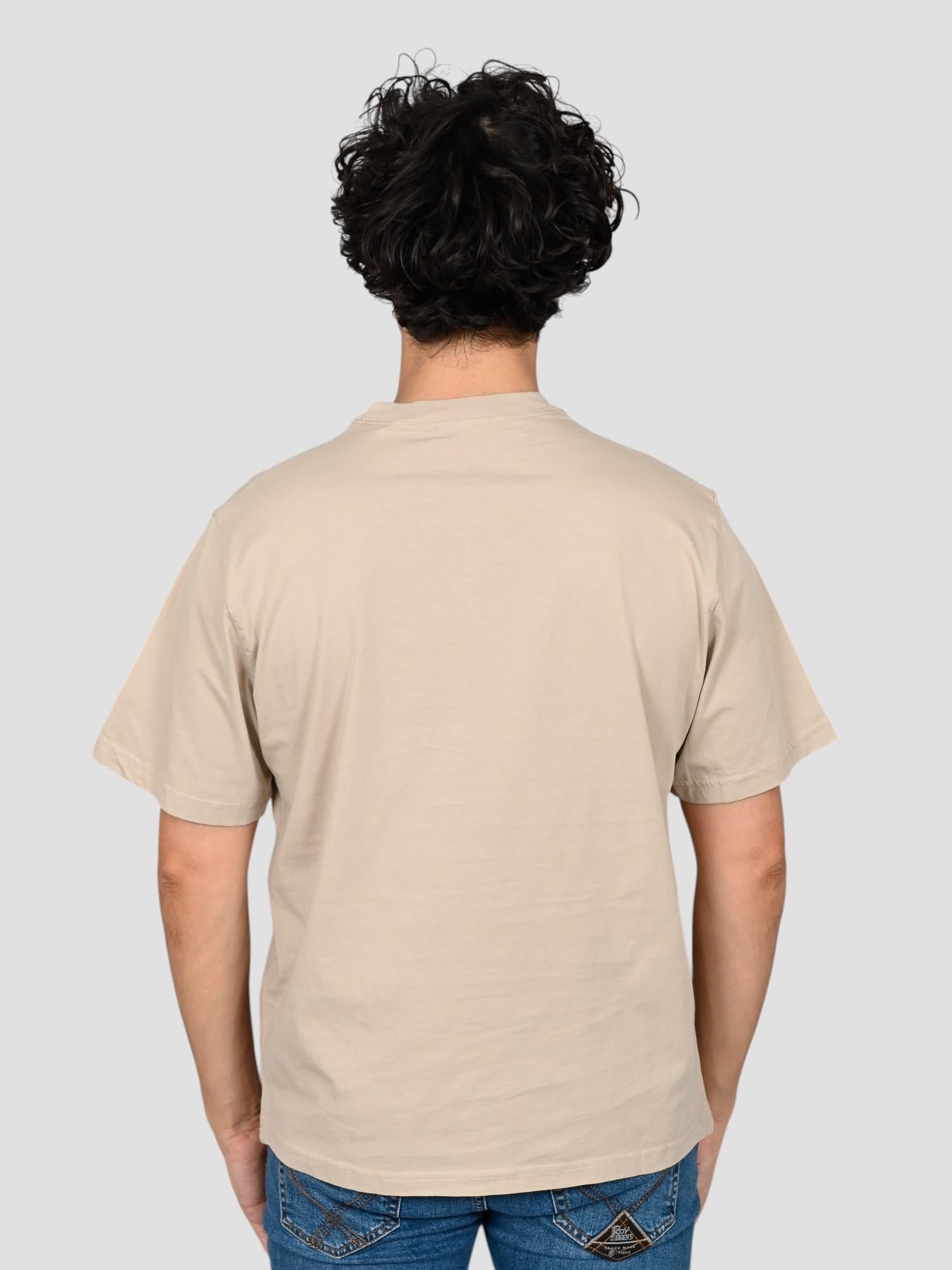 T-shirt beige MR. BOX CLUB SS260014 BEIGE INTHEBOX 