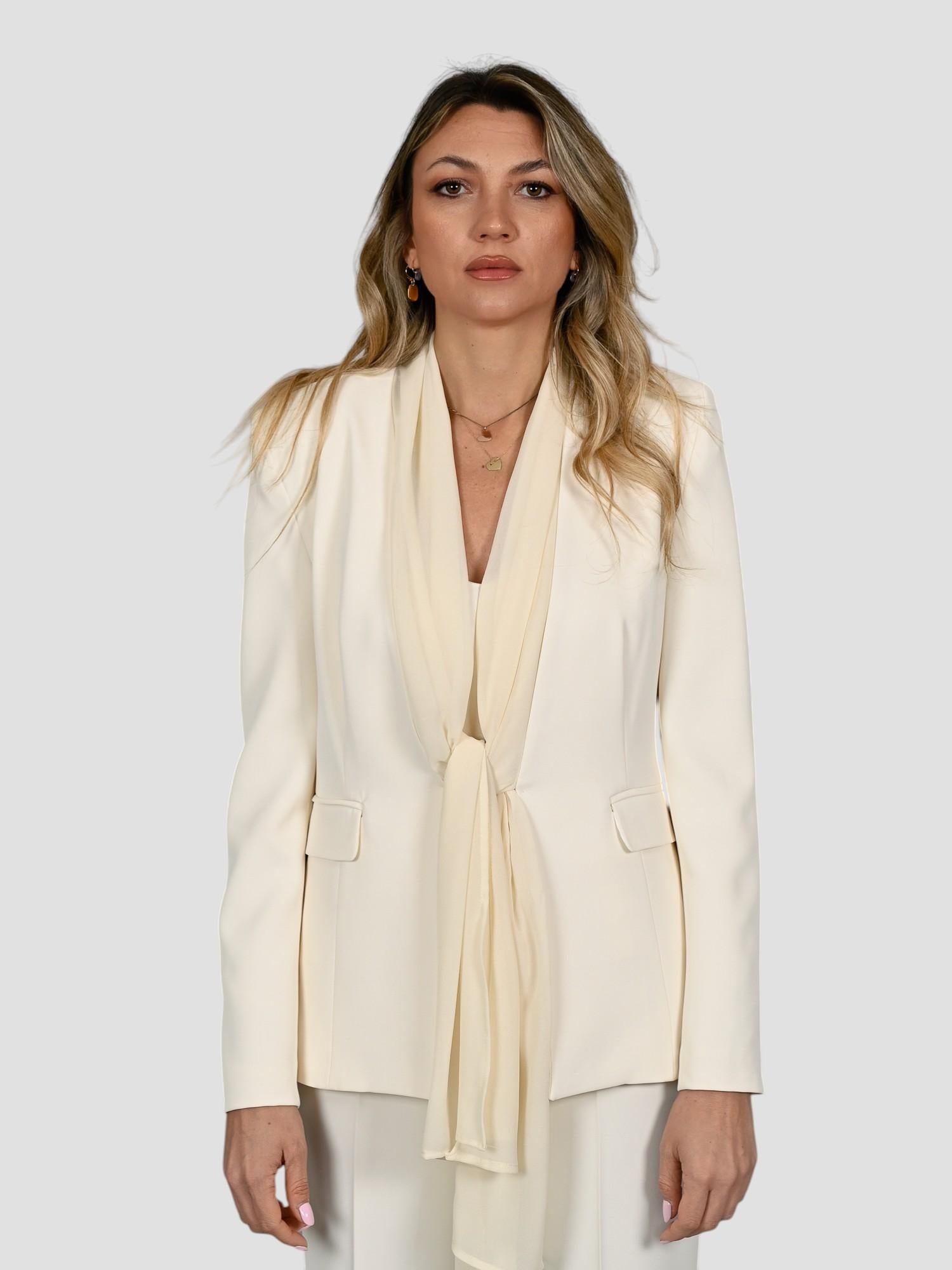 Blazer panna AN31132U collo georgette AN31132U308 PANNA ANITIE' 