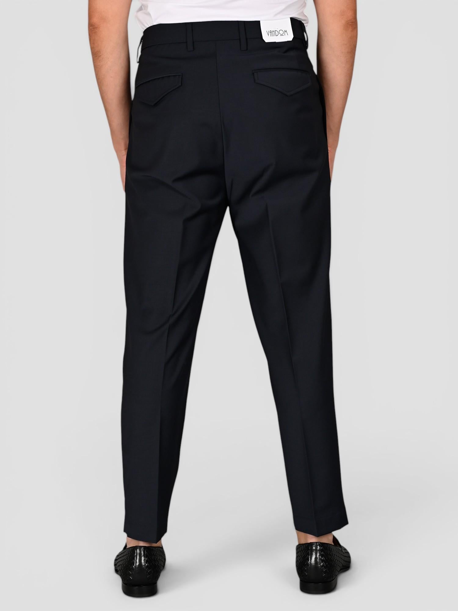 Pantalone blu LUCAT 244 fresco lana LUCAT244 BLU VANDOM 