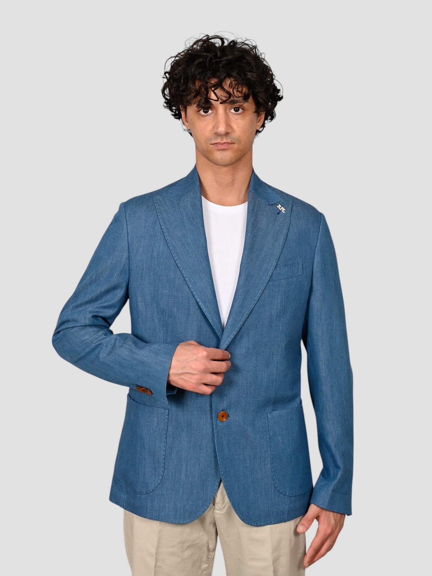 Blazer chambray G18 LID blend cotton G18 LID BLU RPL 