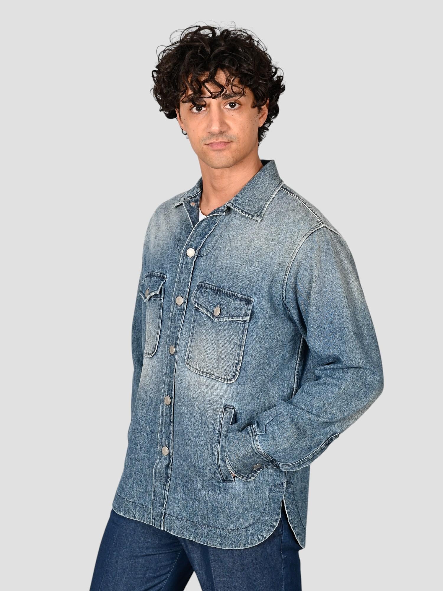 Giubbino denim SRZAMT0UZ1 overshirt SRZAMT0 UZ1 TINTORIA MATTEI 