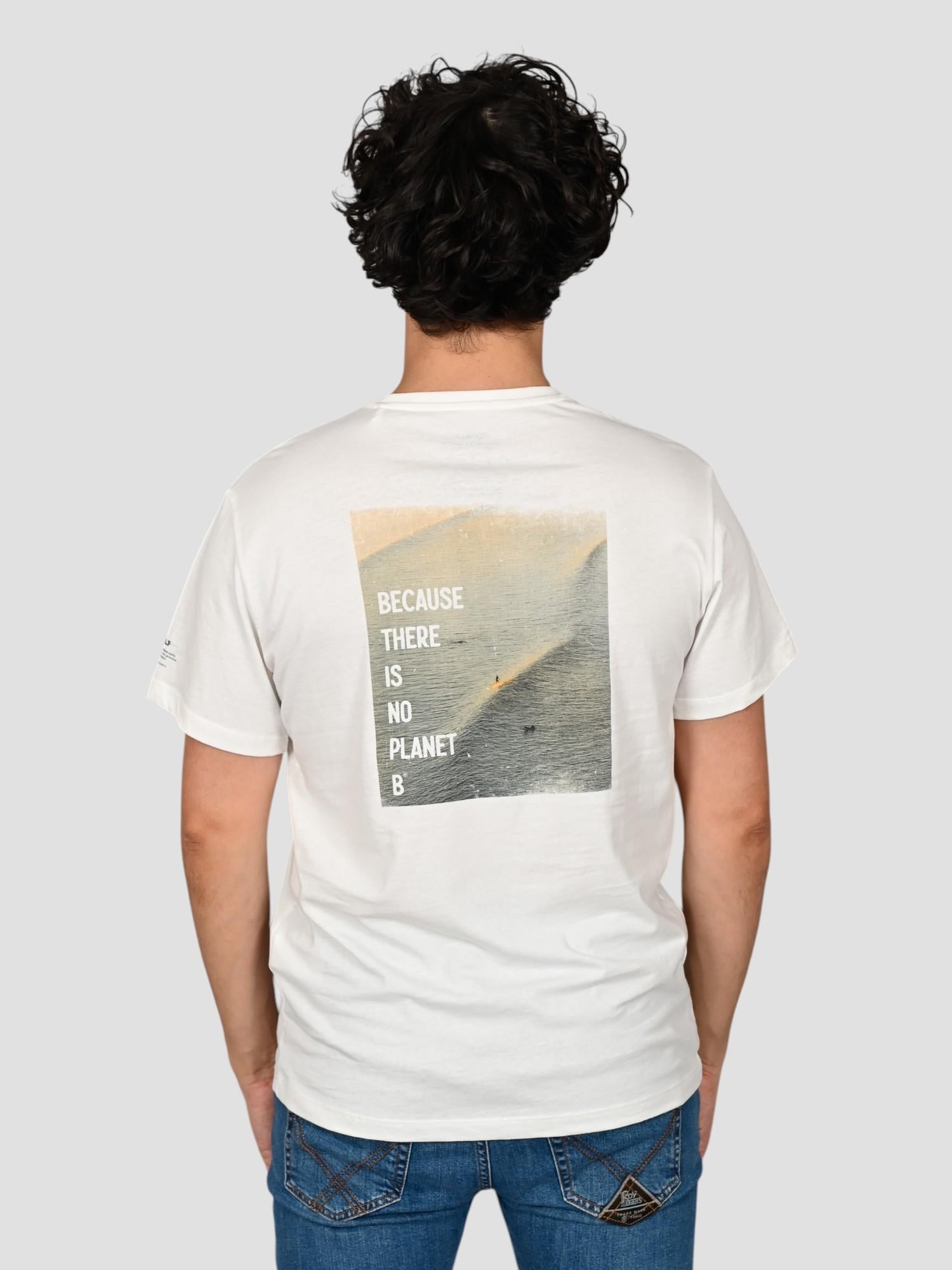 T-shirt sabbia PRAIAALF WHITE print TS PRAIAALF ECOALF 