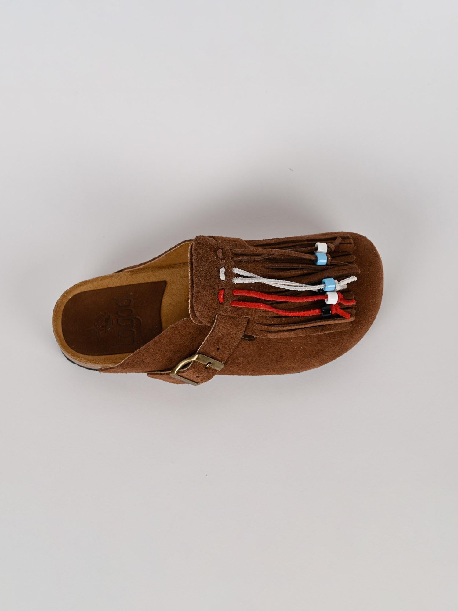 Sabot donna DANDARA castagna con frange DANDRA FRANGE CASTAGNA LAGOA 